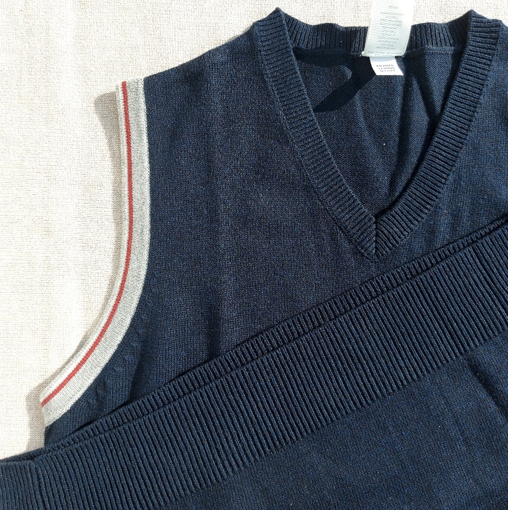 Accented V-Neck Sweater Vest
